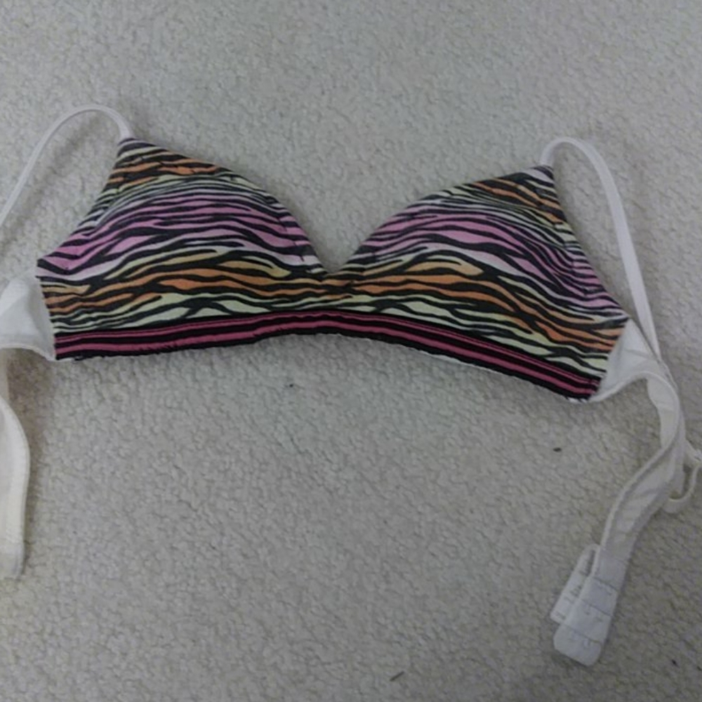 Zebra Print Patterned Bralette